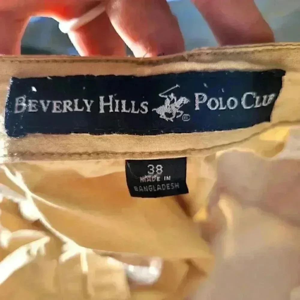 Beverly Hills Polo Club Men's Ivory Cotton Cargo Shorts